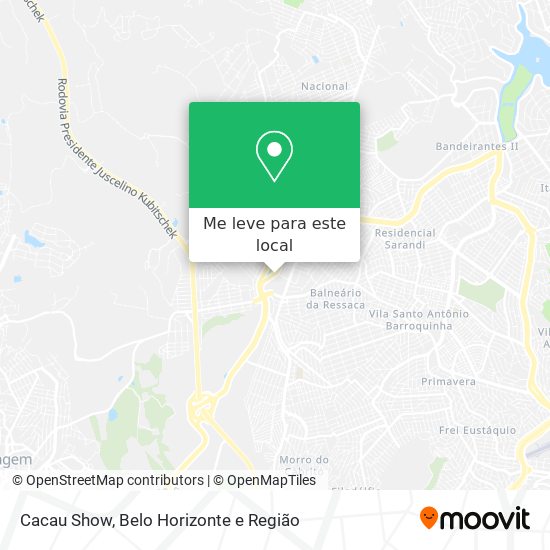 Cacau Show mapa