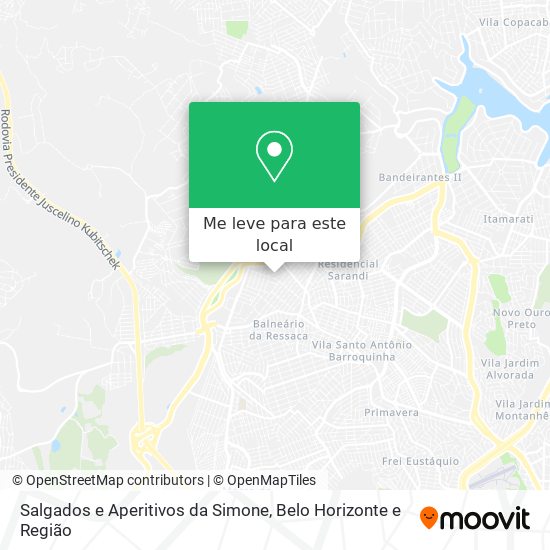 Salgados e Aperitivos da Simone mapa