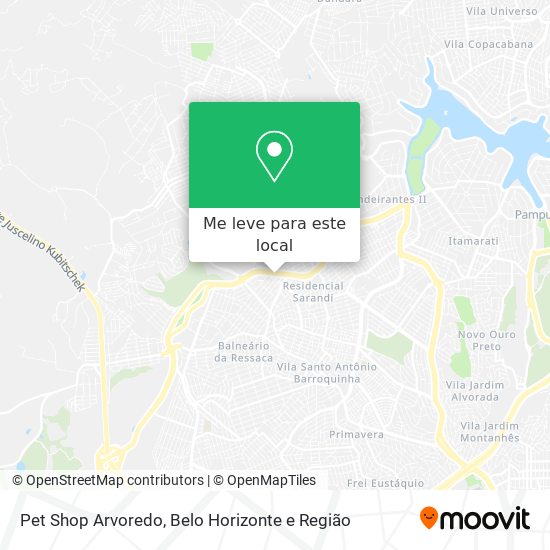 Pet Shop Arvoredo mapa