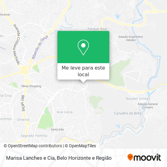 Marisa Lanches e Cia mapa