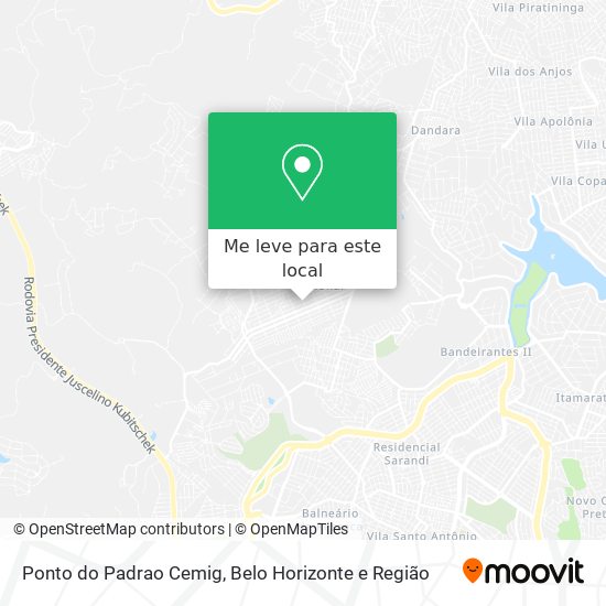 Ponto do Padrao Cemig mapa