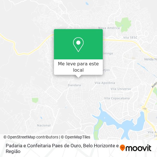 Padaria e Confeitaria Paes de Ouro mapa