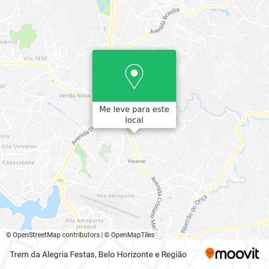 Trem da Alegria Festas mapa