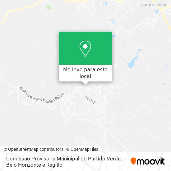 Comissao Provisoria Municipal do Partido Verde mapa