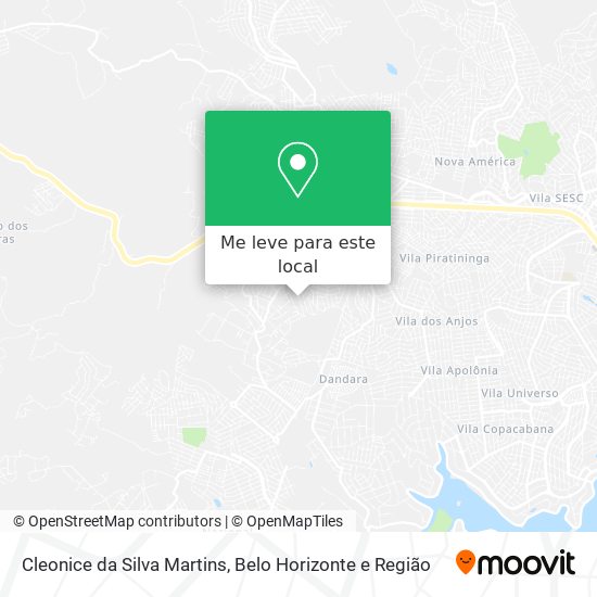 Cleonice da Silva Martins mapa