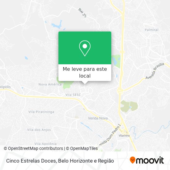 Cinco Estrelas Doces mapa
