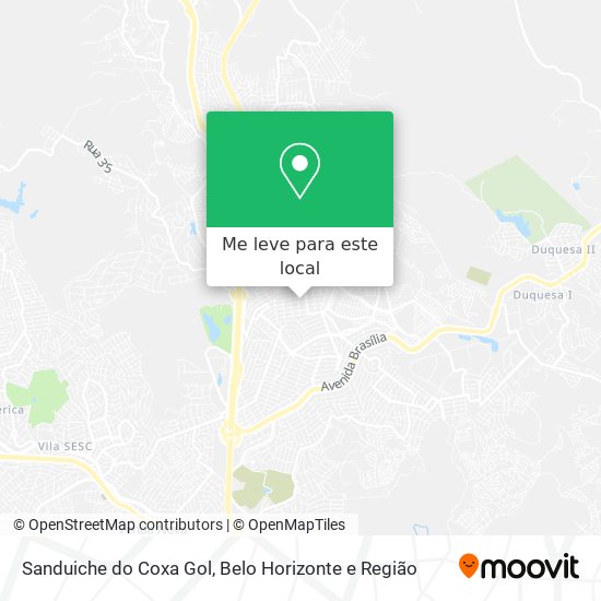 Sanduiche do Coxa Gol mapa