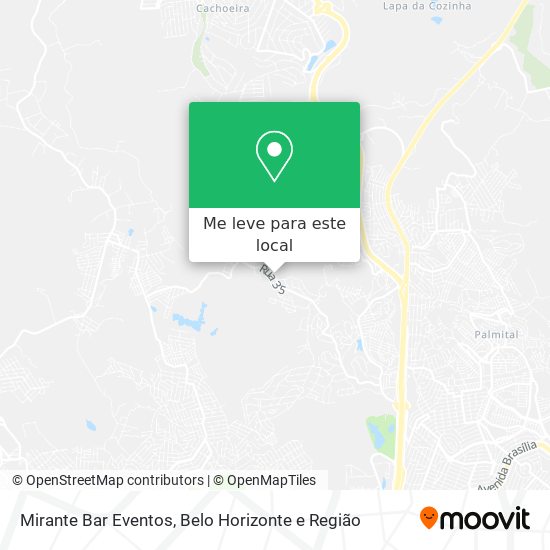 Mirante Bar Eventos mapa