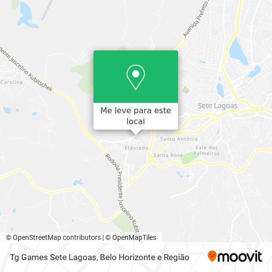 Tg Games Sete Lagoas mapa