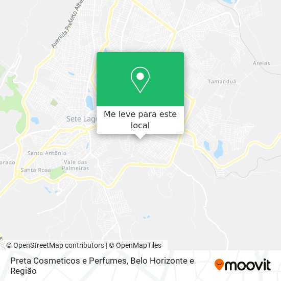 Preta Cosmeticos e Perfumes mapa