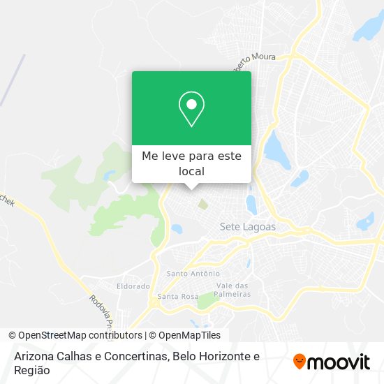 Arizona Calhas e Concertinas mapa