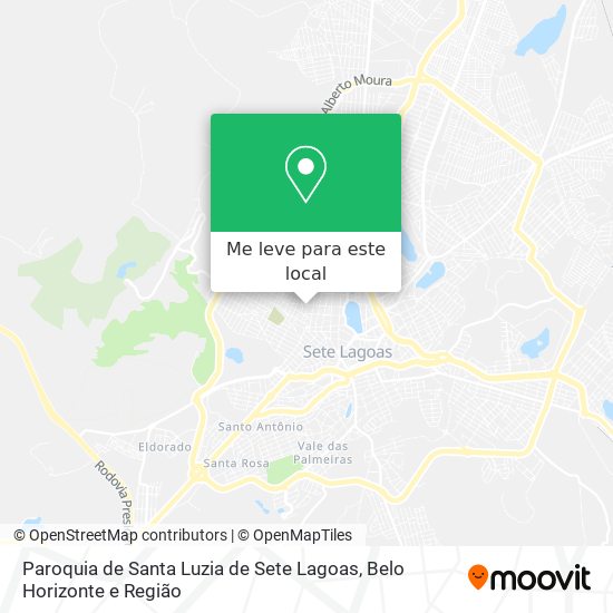 Paroquia de Santa Luzia de Sete Lagoas mapa