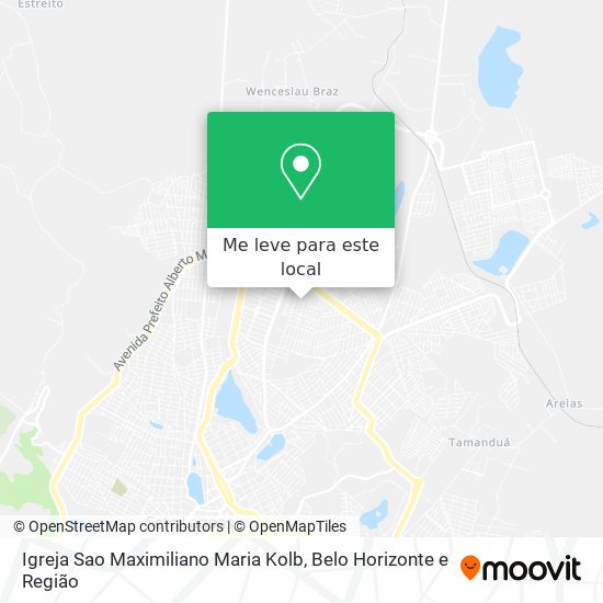 Igreja Sao Maximiliano Maria Kolb mapa