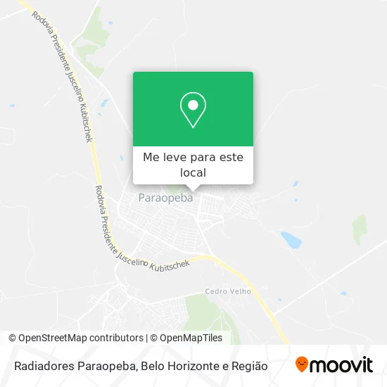 Radiadores Paraopeba mapa