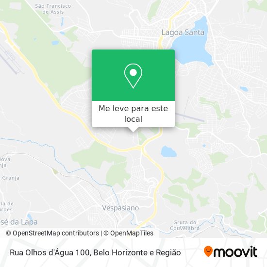 Rua Olhos d'Água 100 mapa