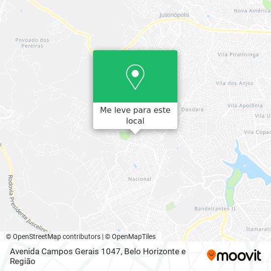 Avenida Campos Gerais 1047 mapa