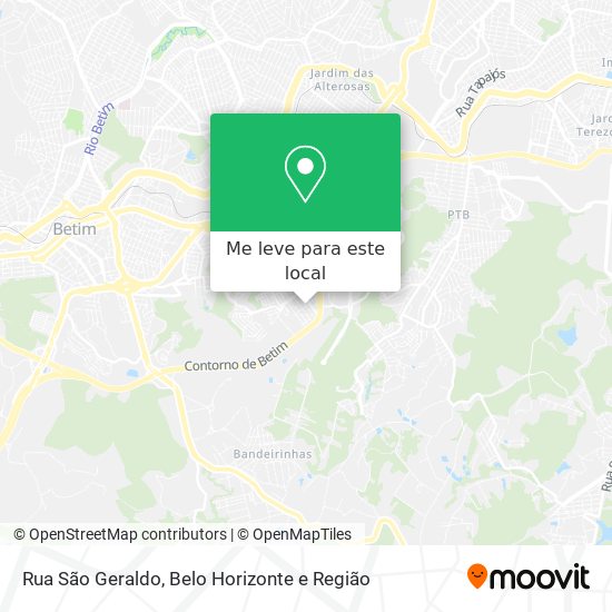 Rua São Geraldo mapa
