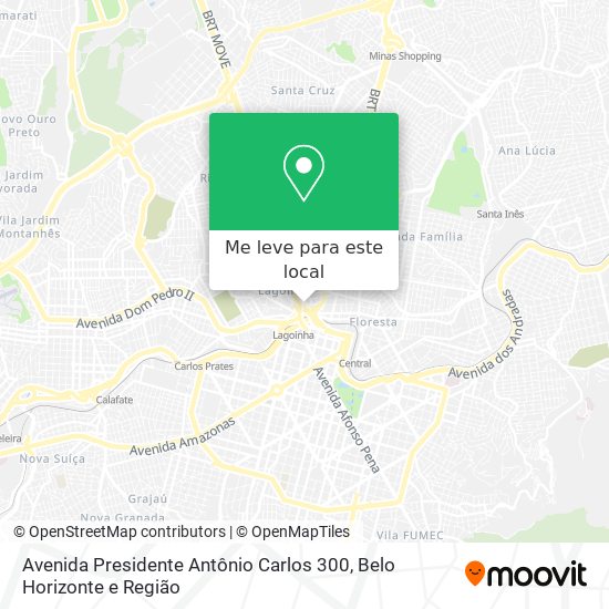 Avenida Presidente Antônio Carlos 300 mapa