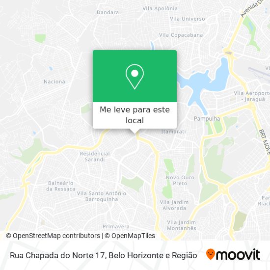 Rua Chapada do Norte 17 mapa