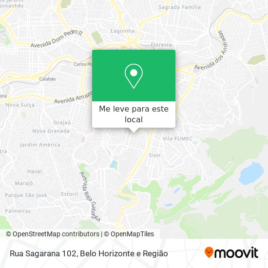 Rua Sagarana 102 mapa