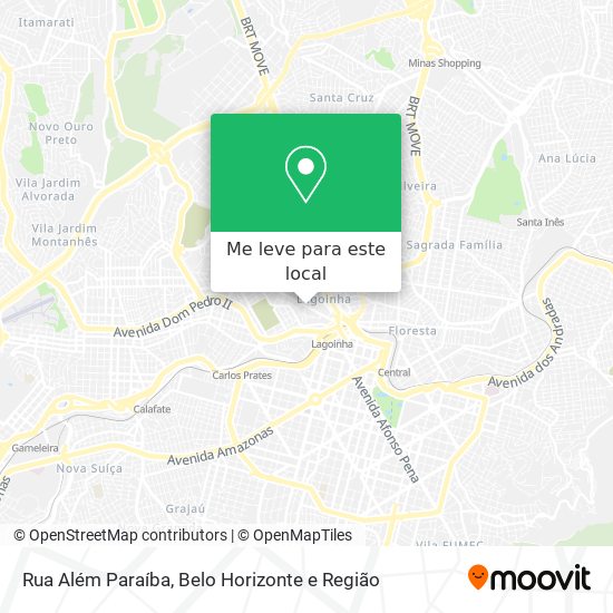 Rua Além Paraíba mapa