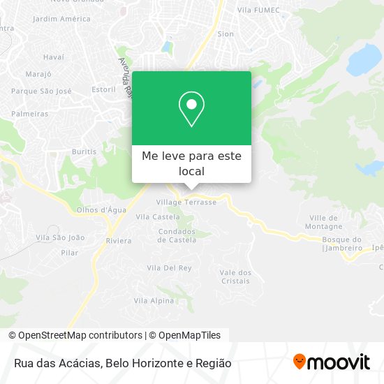 Rua das Acácias mapa