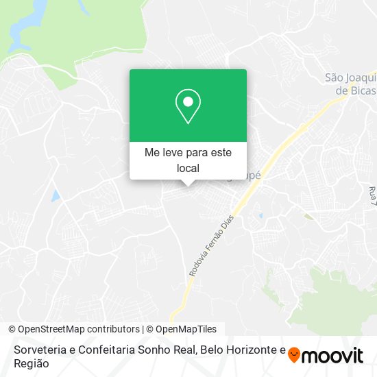 Sorveteria e Confeitaria Sonho Real mapa