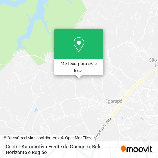 Centro Automotivo Frente de Garagem mapa