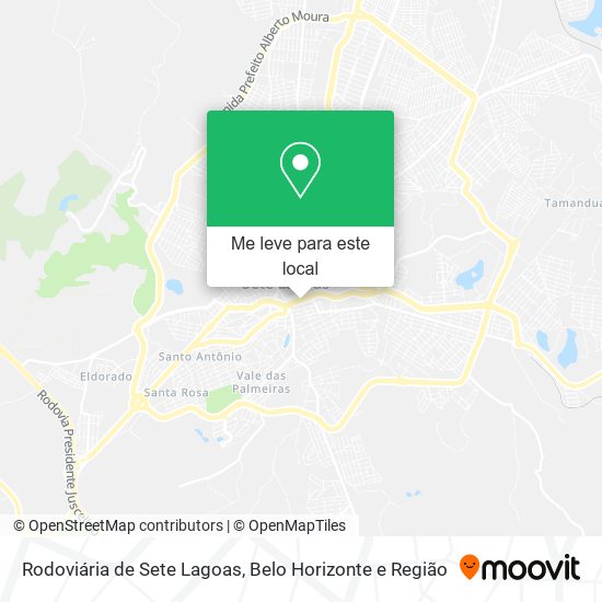 Rodoviária de Sete Lagoas mapa