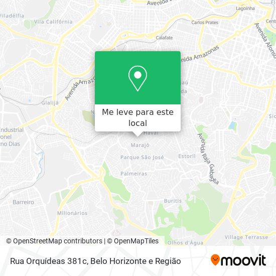 Rua Orquídeas 381c mapa