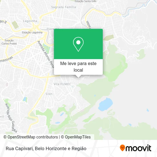 Rua Capivari mapa