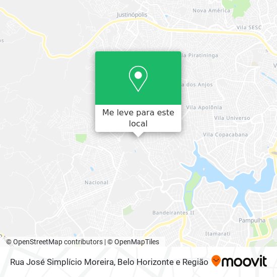 Rua José Simplício Moreira mapa
