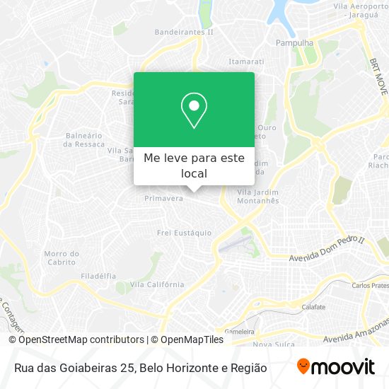 Rua das Goiabeiras 25 mapa