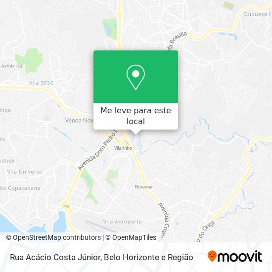 Rua Acácio Costa Júnior mapa