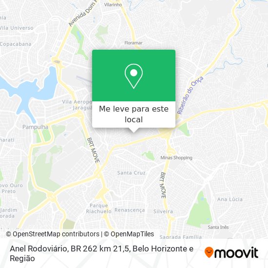 Anel Rodoviário, BR 262 km 21,5 mapa