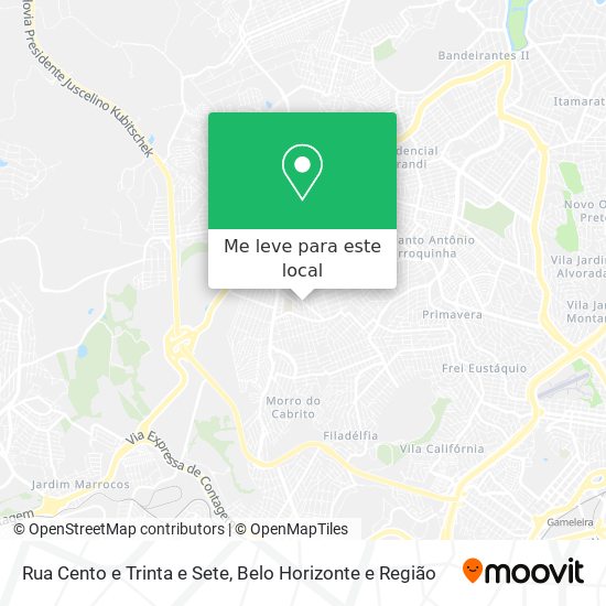 Rua Cento e Trinta e Sete mapa