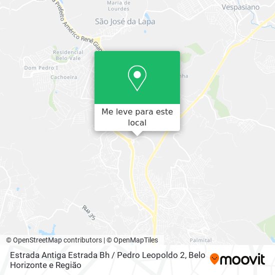 Estrada Antiga Estrada Bh / Pedro Leopoldo 2 mapa