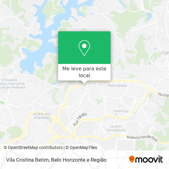 Vila Cristina Betim mapa