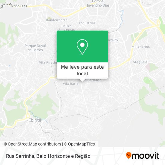 Rua Serrinha mapa