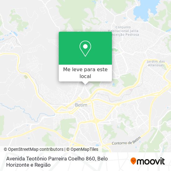 Avenida Teotônio Parreira Coelho 860 mapa