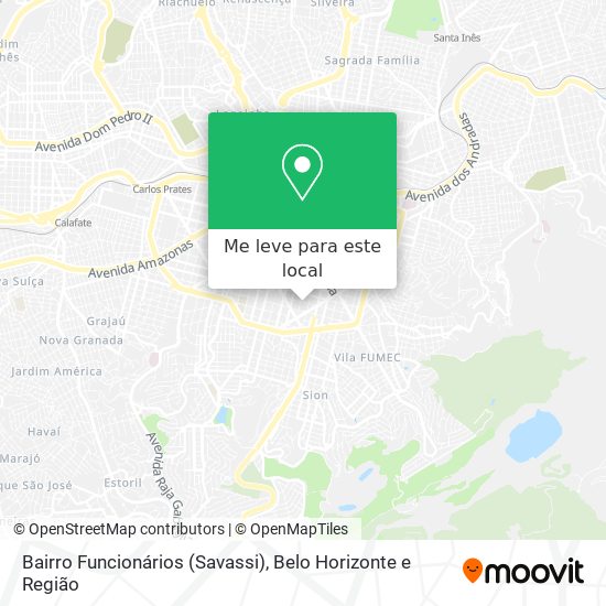 Bairro Funcionários (Savassi) mapa