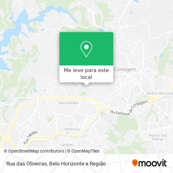 Rua das Oliveiras mapa
