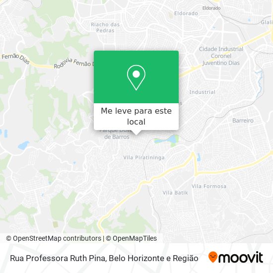 Rua Professora Ruth Pina mapa