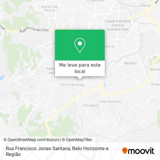 Rua Francisco Jonas Santana mapa