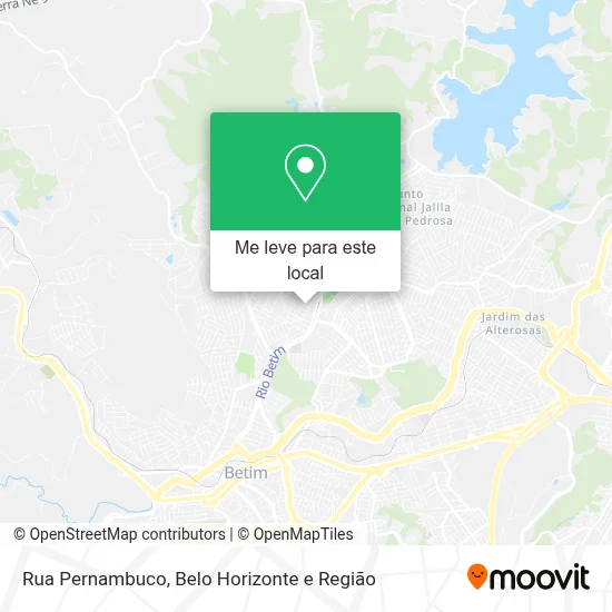 Rua Pernambuco mapa
