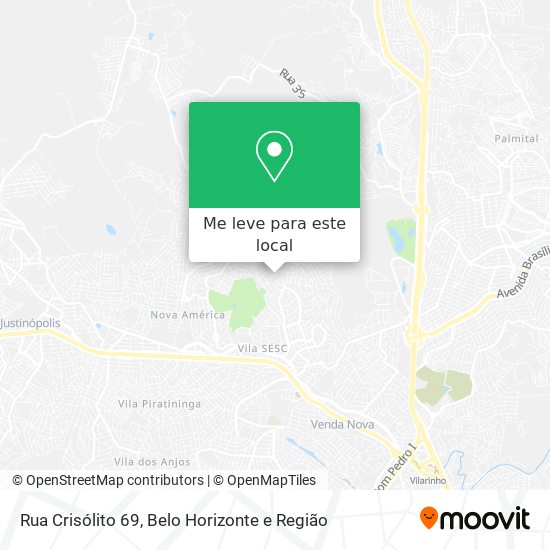 Rua Crisólito 69 mapa
