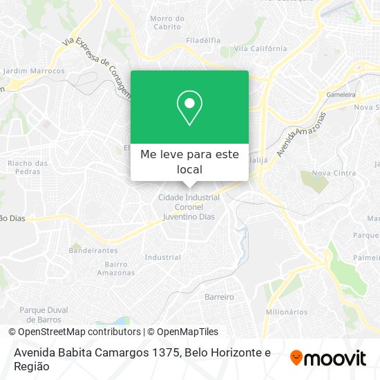 Avenida Babita Camargos 1375 mapa