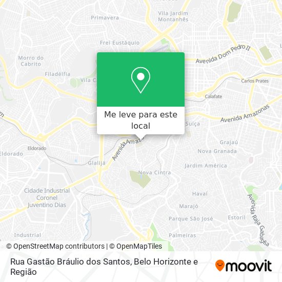 Rua Gastão Bráulio dos Santos mapa