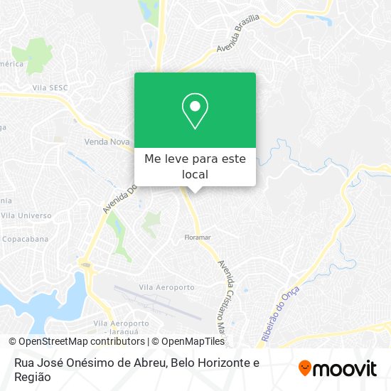 Rua José Onésimo de Abreu mapa