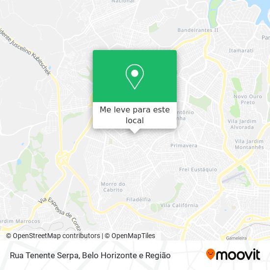 Rua Tenente Serpa mapa